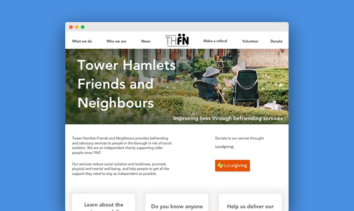 Tower Hamlets Friends and Neighbours website